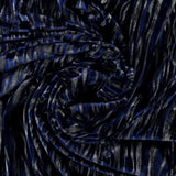 Pleated Velvet Foil - VIENNA - 002 - Navy