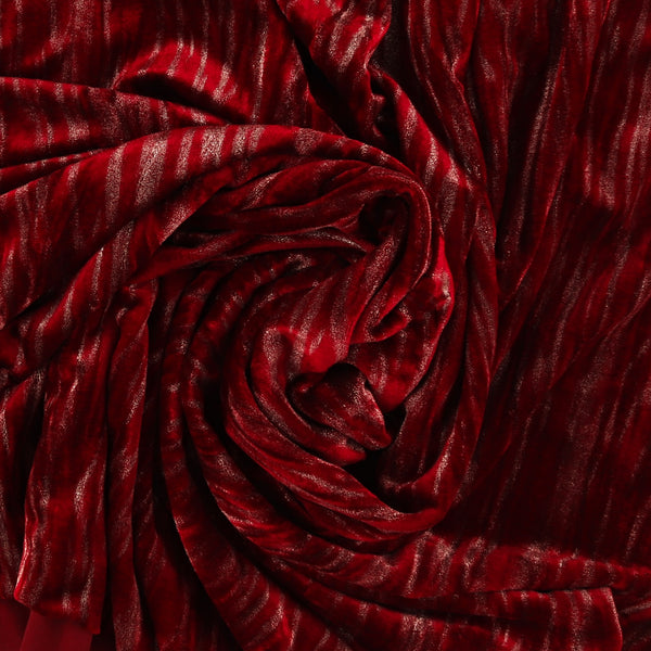 Velours métalisé plissé - VIENNA - 003 - Vin