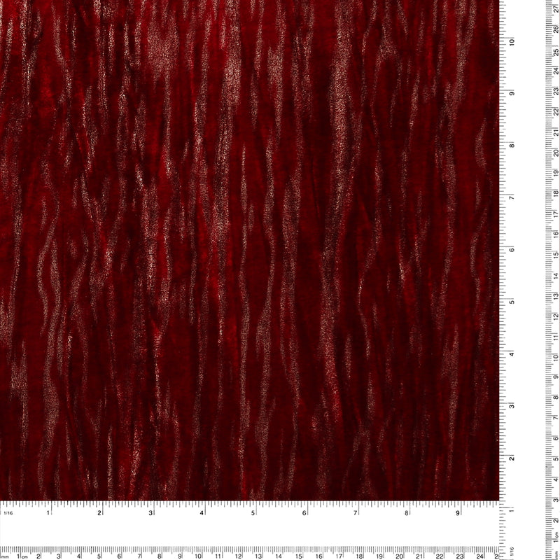 Pleated Velvet Foil - VIENNA - 003 - Wine