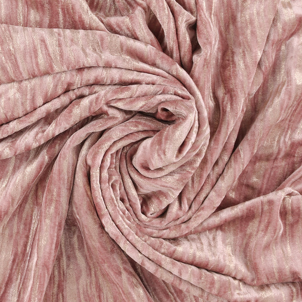 Velours métalisé plissé - VIENNA - 004 - Rose