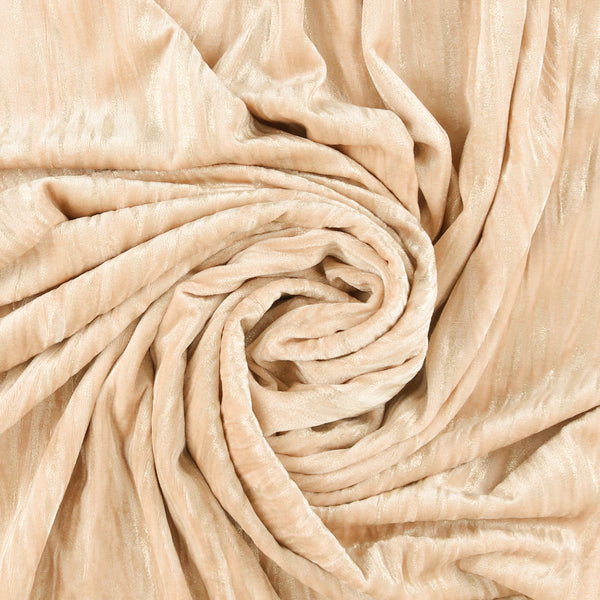 Velours métalisé plissé - VIENNA - 005 - Champagne