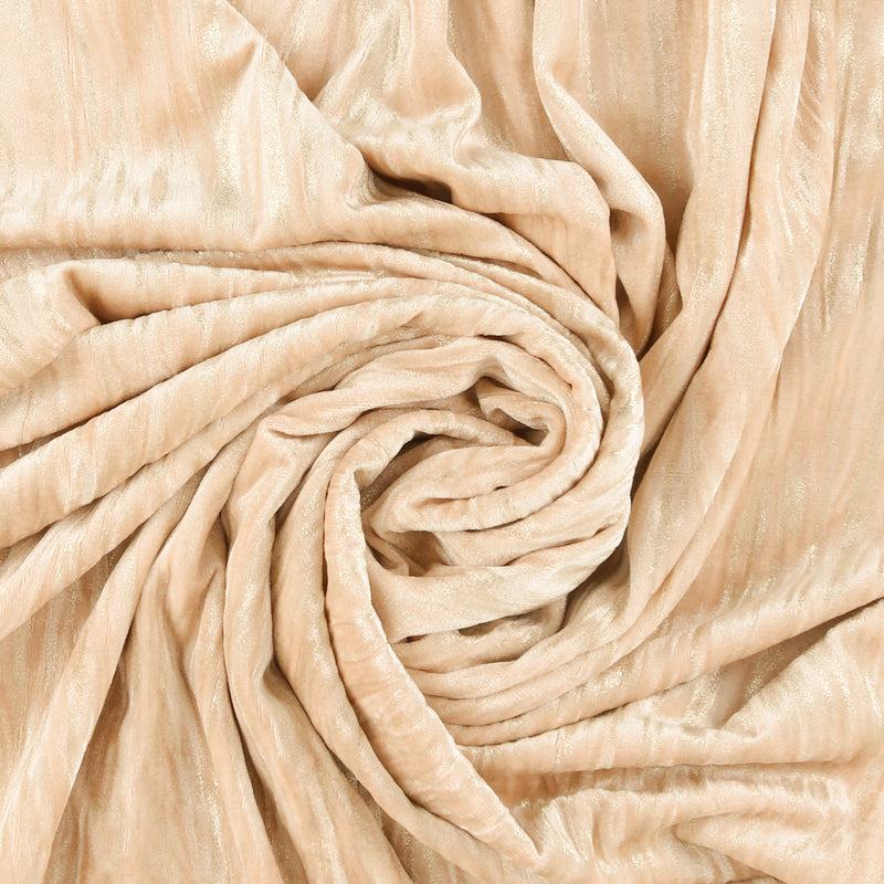 Pleated Velvet Foil - VIENNA - 005 - Champagne
