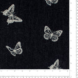 Denim Imprimé - BLEUS DU QUOTIDIEN - Papillon - 001 - Blanc