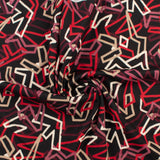 Scuba Crepe Print - NORA - 003 - Black