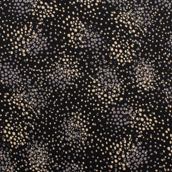 Crêpe scuba imprimé - NORA - 005 - Noir