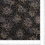 Crêpe scuba imprimé - NORA - 005 - Noir