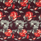 Scuba Crepe Print - NORA - 006 - Plum