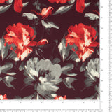 Scuba Crepe Print - NORA - 006 - Plum