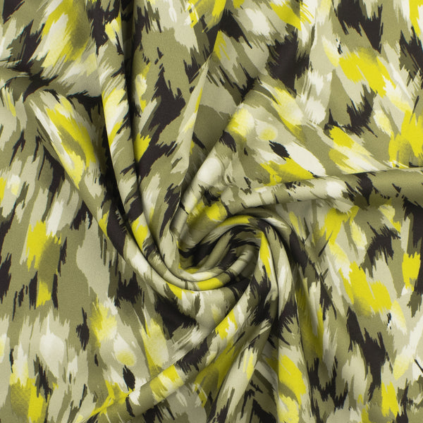 Crêpe scuba imprimé - NORA - 009 - Sauge