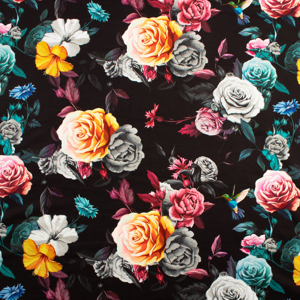 Tricot imprimé - ARIELLE - 001 - Noir