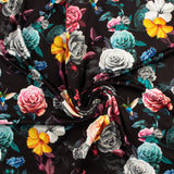 Tricot imprimé - ARIELLE - 001 - Noir