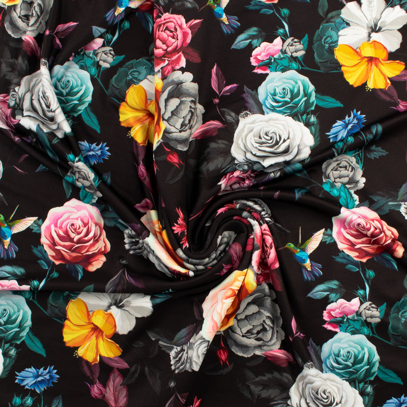 Tricot imprimé - ARIELLE - 001 - Noir