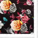 Tricot imprimé - ARIELLE - 001 - Noir