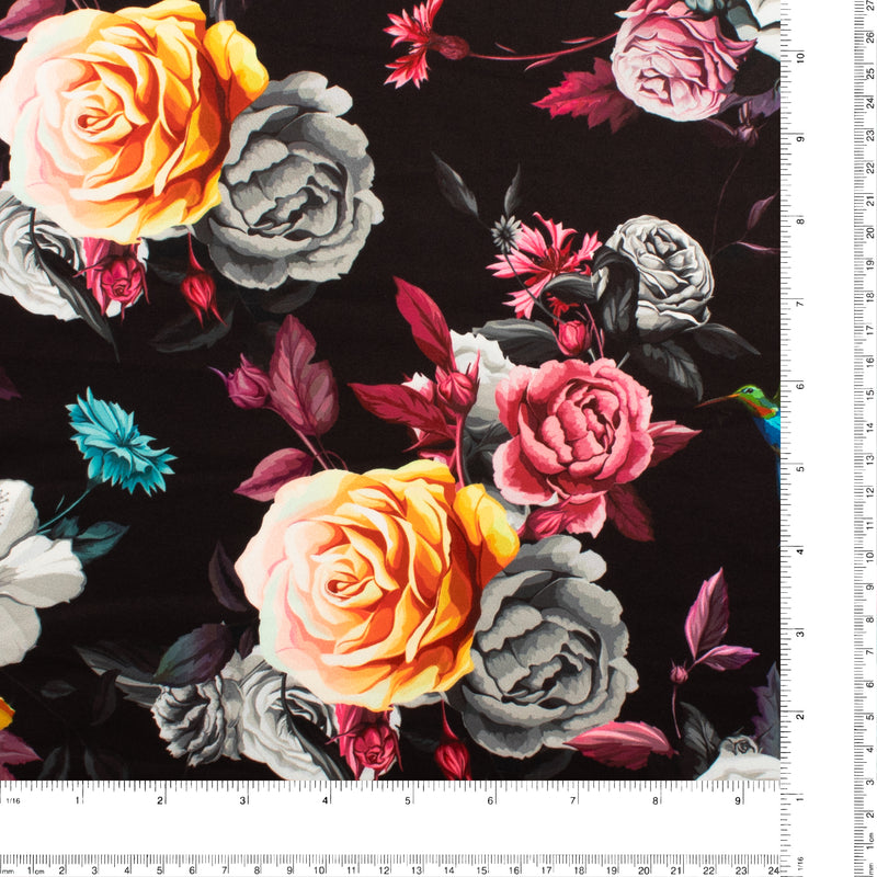 Tricot imprimé - ARIELLE - 001 - Noir