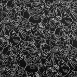 Tricot imprimé - ARIELLE - 003 - Noir