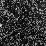 Tricot imprimé - ARIELLE - 003 - Noir