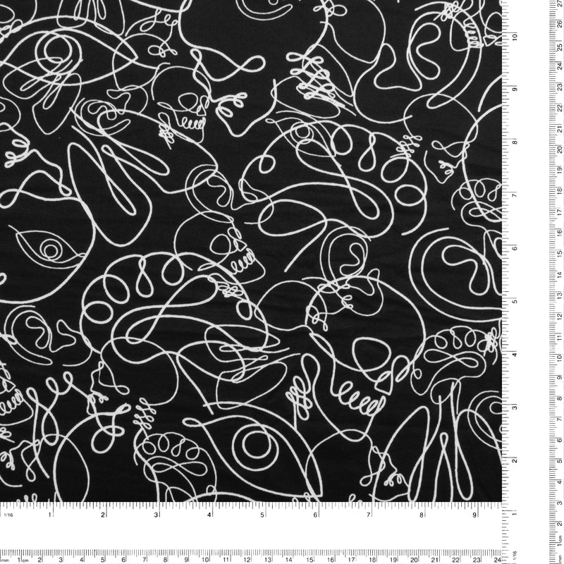 Tricot imprimé - ARIELLE - 003 - Noir