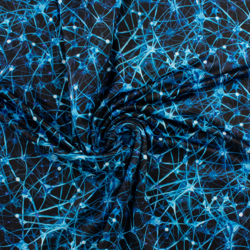 Tricot imprimé - ARIELLE - 004 - Bleu