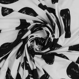 Tricot imprimé - CAMÉLIA - 002 - Noir