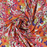 Tricot imprimé - CAMÉLIA - 005 - Orange