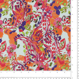 Tricot imprimé - CAMÉLIA - 005 - Orange