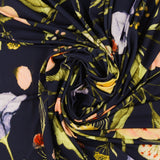 Tricot imprimé - CAMÉLIA - 009 - Marine