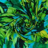 Tricot imprimé - CAMÉLIA - 010 - Aqua