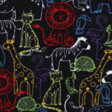 Mountain Fleece Prints Baby - Zoo Pals - 004 - Black