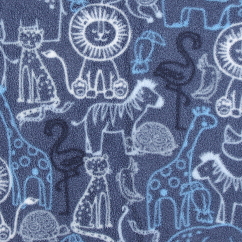 Mountain Fleece Prints Baby - Zoo Pals - 005 - Denim