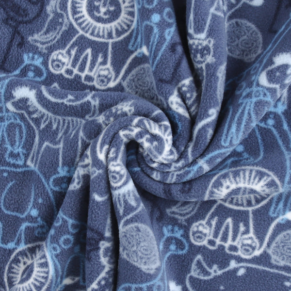 Mountain Fleece Prints Baby - Zoo Pals - 005 - Denim