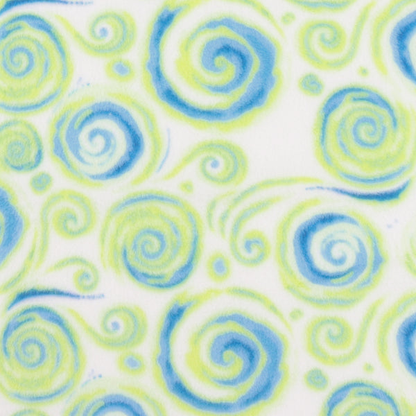 Mountain Fleece Prints Baby - Swirls - 007 - Copen