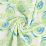 Mountain Fleece Prints Baby - Swirls - 007 - Copen