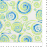 Mountain Fleece Prints Baby - Swirls - 007 - Copen