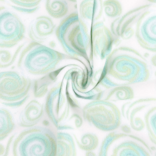 Mountain Fleece Prints Baby - Swirls - 009 - Mint