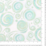 Molleton imprimé bébé - Tourbillons - 009 - Menthe