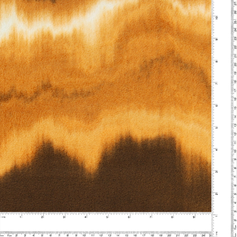 Mountain Fleece Prints - Waves - 009 - Copper