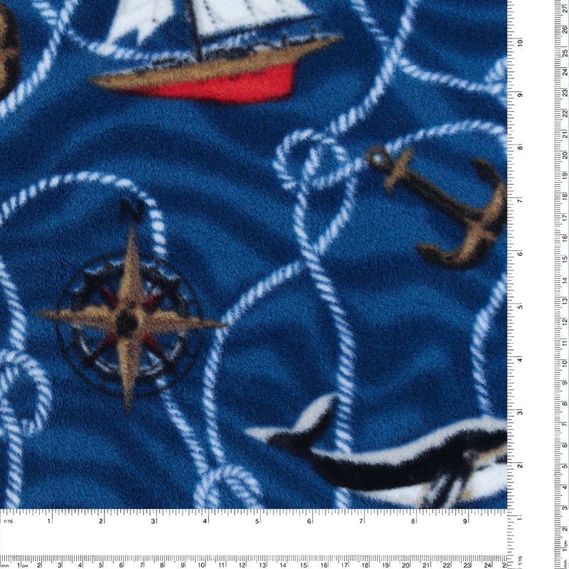 Mountain Fleece Prints - East Coast - 010 - Navy