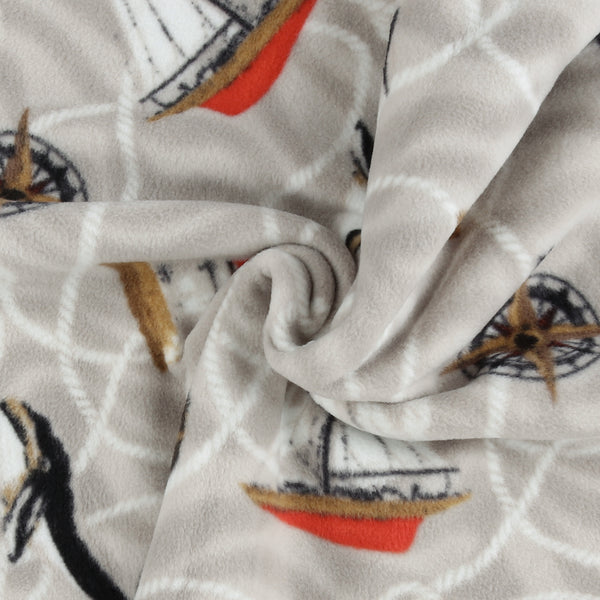 Mountain Fleece Prints - East Coast - 011 - Grey