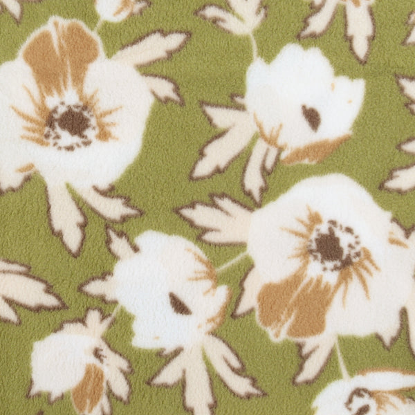 Mountain Fleece Prints - Winter Floral - 015 - Sage