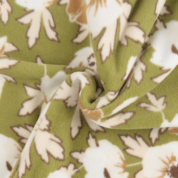 Mountain Fleece Prints - Winter Floral - 015 - Sage