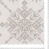 Molleton imprimé - Tricot Nordique  - 017 - Gris