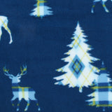 Mountain Fleece Prints - Forest Animal Arggyle - 020 - Navy