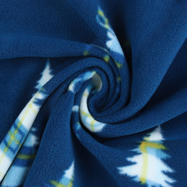 Mountain Fleece Prints - Forest Animal Arggyle - 020 - Navy