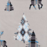 Mountain Fleece Prints - Forest Animal Arggyle - 021 - Dew