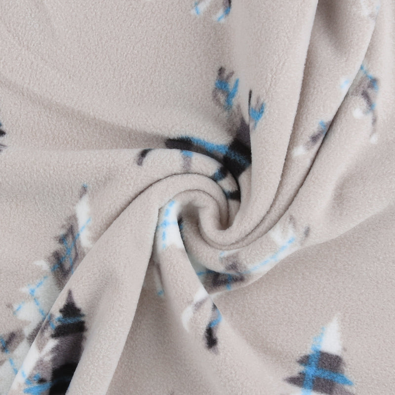 Mountain Fleece Prints - Forest Animal Arggyle - 021 - Dew