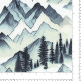 Mountain Fleece Prints - Mountain View - 026 - Blue Haze