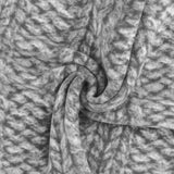 Mountain Fleece Prints - Cable Knit Texture - 028 - Grey