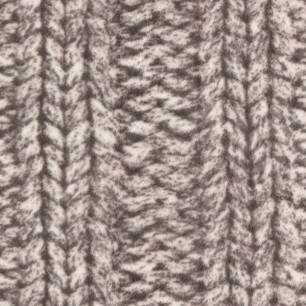 Mountain Fleece Prints - Cable Knit Texture - 030 - Taupe