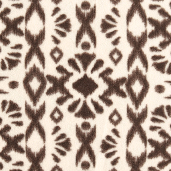 Mountain Fleece Prints - Ikat Art - 031 - Brown
