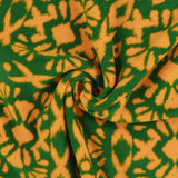 Molleton imprimé - Tricot Torsades - 032 - Orange